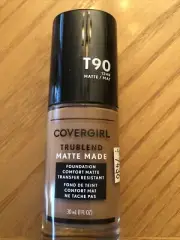 COVERGIRL TRUBLEND MATTE MADE FOUNDATION ~ #T90 Tawny Fauve Box
