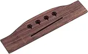 SWOOMEY 4 Strings String Acoustic Guitar Bridge Replacement Natural Rosewood Saddle Thru Slotted Design for Folk Bass Easy to Install Vintage Look for DIY Guitarists