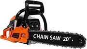 Gas Chainsaw 20 Inch, 58CC 8500RPM Gas Powered Chainsaw, Multifunctional High Power Chain Saws, Handheld Cutting Wood Chain saw Logging Machine Garden Supplies (Orange)