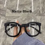 Unisex Big Round Polygon Glasses For Men Women Pc Frame Glasses Plain Glasses Matte Black -2.00