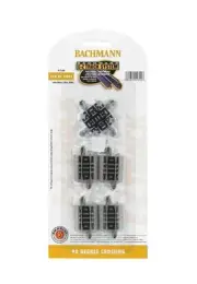 Bachmann E-Z Track 90� Crossing w/Nickel Silver Rail & Gray Roadbed - N Scale
