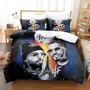 v700 Bed Sheets New PNL Bedding Set Single Twin Full Queen King Size Bed Set Adult Kid Bedroom Duvetcover Sets Anime Bed Sheet Set 3-Piece Bedding Se