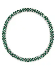 Bloomingdale's Fine Collection Emerald & Diamond Statement Necklace in 14K White Gold, 19