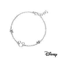 在飛比找Yahoo奇摩購物中心優惠-Disney迪士尼系列銀飾 純銀手鍊-鏤空米奇款