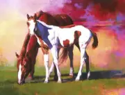 Horse Accent & Decor Tile Julie T Chapman Equine Art RW-JTC004AT