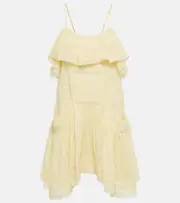 [Marant Etoile] Marant Etoile Embroidered cotton minidress AU 16 yellow