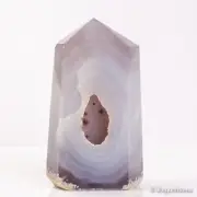 492g119mm Druzy Agate Geode Tower Point Natural Crystal Polished Quartz Healing