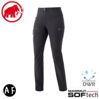 【MAMMUT 長毛象 女 AC Yadkin SO Pants AF 軟殼褲《黑》】1021-00171/機能褲/登山褲