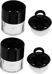 OSOLADY 2Pcs Mini Refillable Powder Box Portable Loose Powder Subpackaging Case with Sifter for Travel for Setting Powders Durable Design