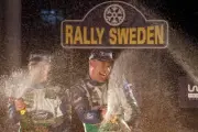 Rally Sweden 2012 Jari Matti Latvala Miikka Anttila Ford WRC Podium Old Photo
