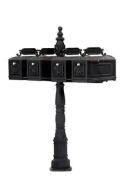 BBQ Better Box Mailboxes - QUADRUPLE - Decorative Cast Aluminum Mail Box Mailbox
