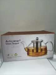 Heat Resistant Glass Teapot With Stainless Steel Infuser Container Tea Pot Home