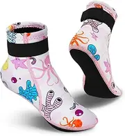 [Summshall] Kids Neoprene Socks 3mm Water Socks Keep Warm Sand Socks Anti-Slip Wetsuit Socks Water Sport Swimming Surfing