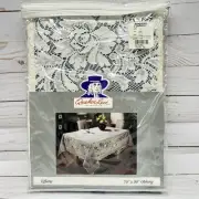Vintage Quaker Lace TIFFANY Lace Tablecloth Natural/Cream 70" x 90" Oblong - NIP