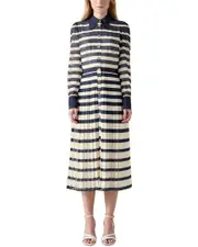 LK Bennett Tallis Midi Dress UK 10 Blue
