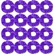 16 Pcs Satin Purple Scrunchies Bridesmaid Proposal Gifts Hair Ties deep purple