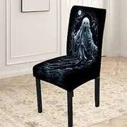 Halloween Skull Pattern Dining Chair Cover Festival Table Decor Dress-up Props For Decoration