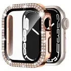 Apple watch Screen Protector; Bling Case For Apple Watch SE Series 8/7/6/5/4 Wit