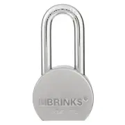 BRINKS Heavy Duty Padlock with Key, 64 mm Commercial Solid Steel with Boron S...