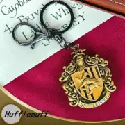 New Harry Metal Potter Keychains for Birthday Gift Keychain Hufflepuff Emblem