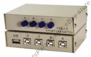 USB 2.0 ABCD 4way/port manual switch box data/printer/camera/hub sharing,4B 1A{T
