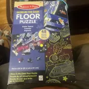 Melissa & Doug Glow In The Dark Floor Puzzle Outer Space 48 Pieces Age 3+