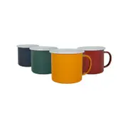 Argon Tableware Coloured Enamel Mugs - 375ml - 4 Colours