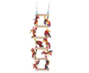 Parrot Toy Bird Chewing Toys Hanging Toy Parrot Ladder Stand Playing Toy