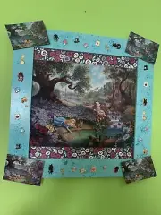 Handmade Alice in Wonderland Picture Scene in Handmade Frame Unique 15.5 x 15.5