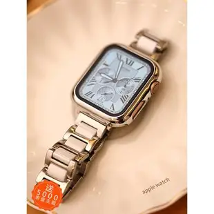 星圖適用蘋果陶瓷手表帶apple watch鋼化膜一體殼iwatch23456se7s8運動iPhone41保護套40女mm42ultra44手機45