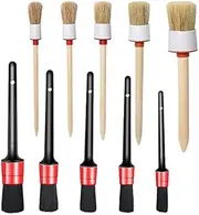 10PCS DUALSHINE Car Auto Detailing Brush Set, Auto Detailing Brushes Cleaner Car Detailing Brushes Exterior, Car Interior Brush for Detailing Cars Automotive Interior, Wheels, Exterior, Leather
