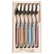 Laguiole Jean Neron 6pc. Soup/Dessert Spoon Set - Mixed Colour