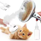 Spritz Defur 3-In-1 Rechargeable Cat Grooming Brush - Steamy Hair Cleanser with