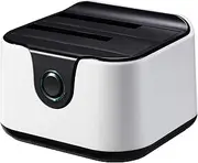 HDD 2 x SATA 2.5" / 3.5" USB 3.0 Cloning Function Black and White Design Ideal for Fast Transfers and Backups