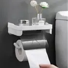 Wall Mount Paper Roll Holder Bathroom Amenities Paper Drawer Storage Box