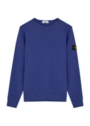 Stone Island Kids Logo Cotton Sweatshirt (10-12 Years) - Blue Royal - 10YR (10 Years) 10YR (10 years)