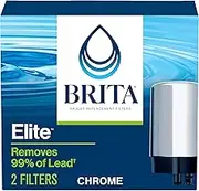 Brita On Tap Faucet Water Filter System Replacement Filters, Chrome, 2 Count