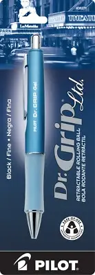 36271 Pilot Dr. Grip Ltd. RT Gel Rollerball, Ice Blue Barrel, Fine, 6 Each