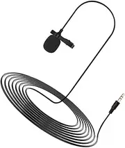 Uonlytech Lavalier Clip Microphone for High Definition Sound Durable Easy to Fix Collar Clip for Live Broadcast