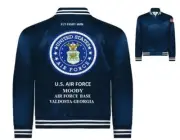 MOODY AIR FORCE BASE*VALDOSTA-GEORGIA*USAF*EMBROIDERED SATIN JACKET(BACK ONLY)