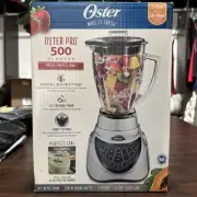 OSTER Pro 500 BLSTTA C00 Chrome Glass Professional Series Blender New Open Box