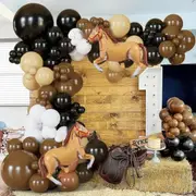 Kentucky Derby Balloon Arch Kit 137Pcs Rodeo Suitable For Rodeo Western Birthday Decorations And Farm Holiday Party Decorations