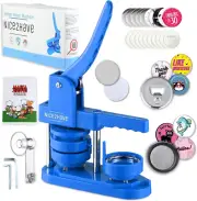 Button Maker Machine 58Mm (2.25 Inch) - (100 Buttons,5 Bottle Openers,5 Fridge M