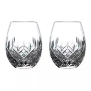 Royal Doulton R&D Collection Highclere Stemless Crystal Balloon Glasses Set of 2