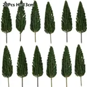 20PCS 13CM Model Pine Trees for HO Scale Train Railroad Architecture Scenery