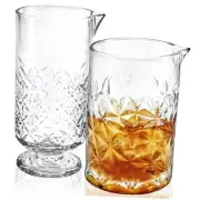 Premium Bar Cocktail Mixing Glass Crystal Glass Cocktail Shaker Set, 25oz