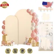 Wrinkle-Resistant Champagne Arch Stand Cover Set for Stunning Photo Backdrops