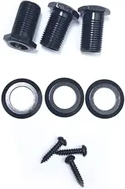 Wilkinson Guitar Tuners Machine Heads Tuning Pegs Washers Screws and Bushings Set, Black
