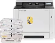 Kyocera ECOSYS PA2100CX Colour Laser Printer + TK-5444 CMYK Toner Bundle