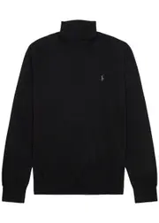 Polo Ralph Lauren Logo Roll-neck Wool Jumper - Black - L L